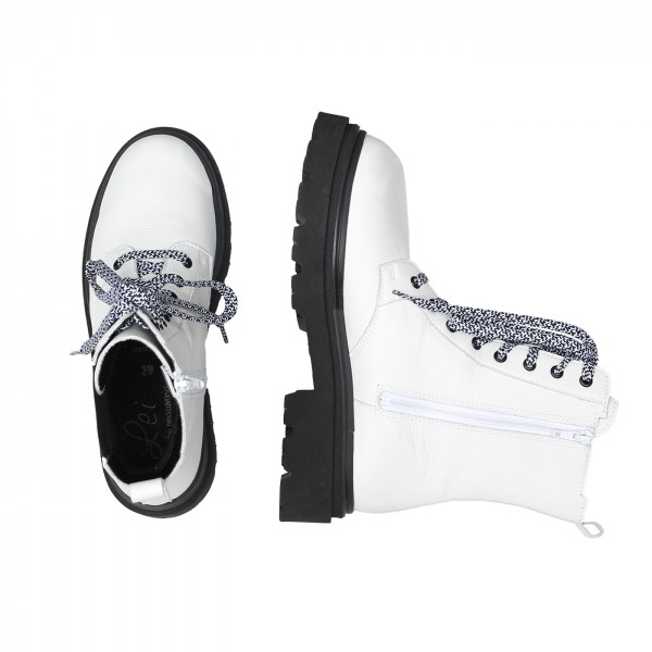 Lei By Tessamino Damenstiefel Frizzi weiss/schwarz Sonderangebote