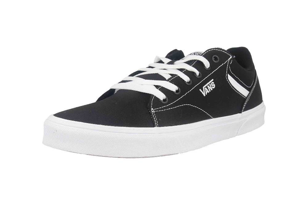 VANS MN Seldan CANVAS (Canvas) Black/White Sneaker in Übergrößen Schwarz VN0A4TZE1871 große Herrenschuhe 50% Rabatt mit kostenlosem Versand