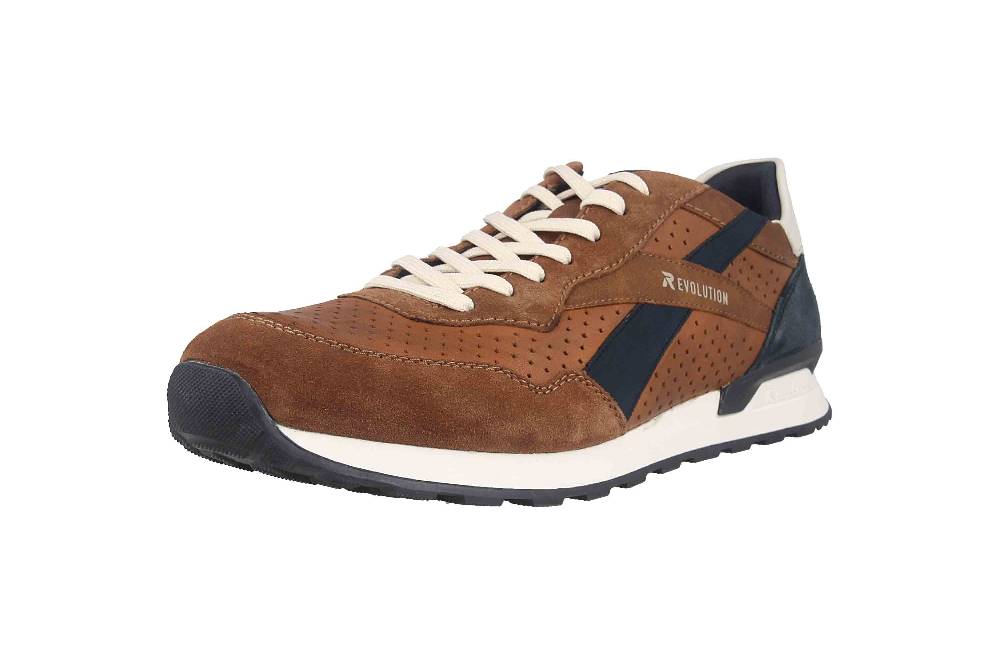 Rieker Evolution Sneaker in Übergrößen Braun U0302-24 große Herrenschuhe Online Shopping