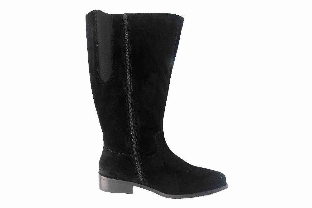 MayBe Weitschaftstiefel in Übergrößen Schwarz 67667 Black große Damenschuhe Sonderangebot der Fabrik