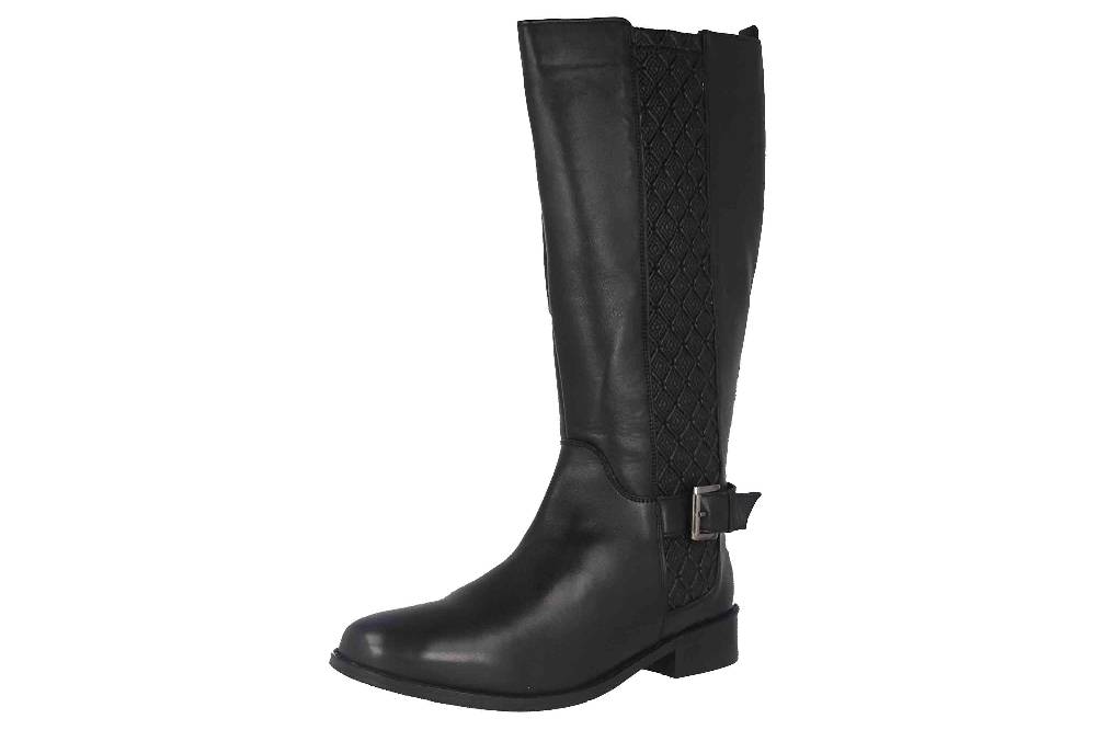 MayBe Weitschaftstiefel in Übergrößen Schwarz 67661 Black große Damenschuhe Super Rabatt
