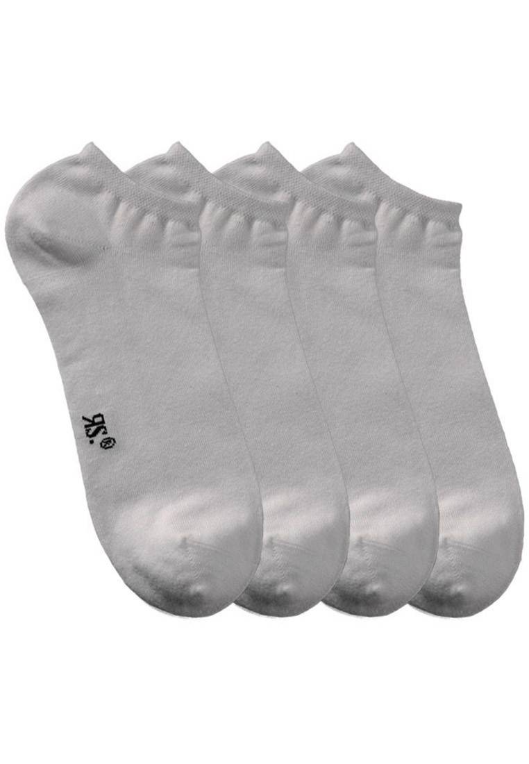 RIESE - Herren Sneakersocken 4er Pack - Weiß XXL Socken Saisonschlussverkauf