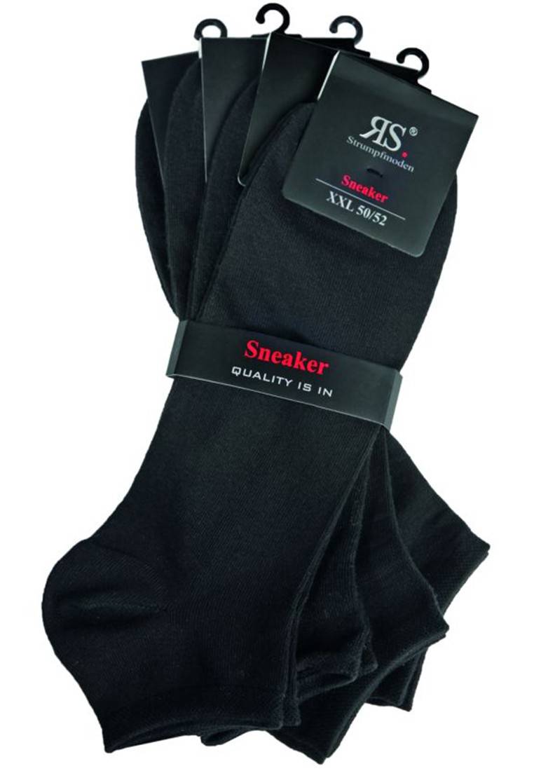 RIESE - Herren Sneakersocken 4er Pack - 31050 Schwarz XXL Socken Black Friday