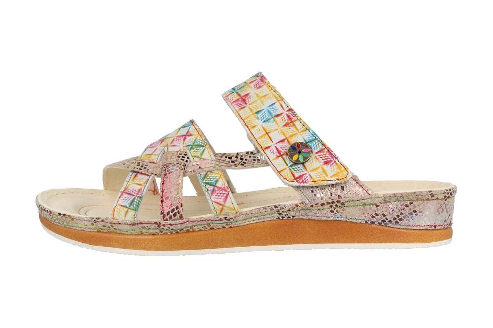 Laura Vita Pantoletten in Übergrößen Mehrfarbig BRUEL 05 Orange große Damenschuhe Bestseller
