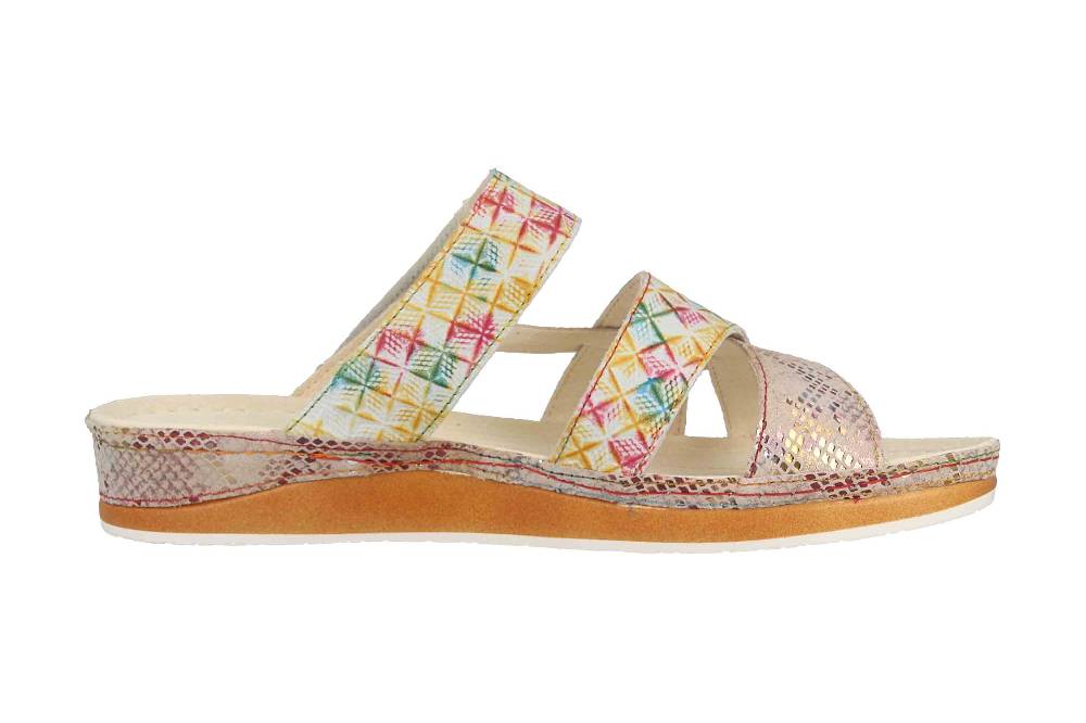 Laura Vita Pantoletten in Übergrößen Mehrfarbig BRUEL 05 Orange große Damenschuhe Bestseller