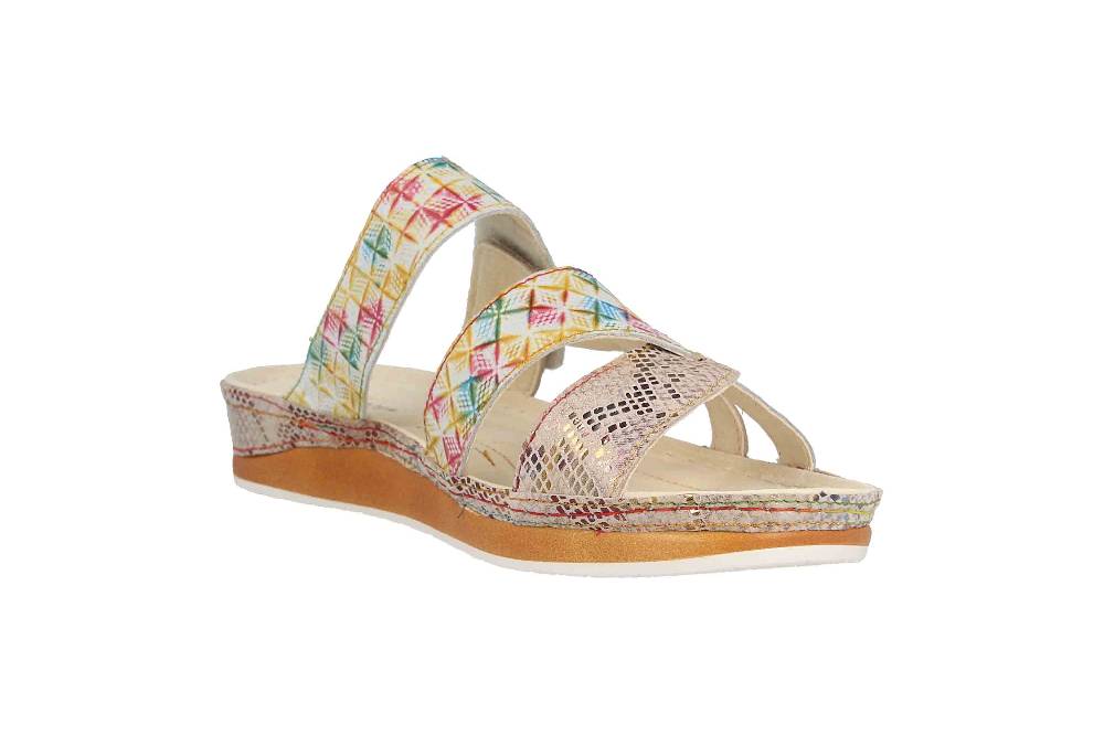 Laura Vita Pantoletten in Übergrößen Mehrfarbig BRUEL 05 Orange große Damenschuhe Bestseller