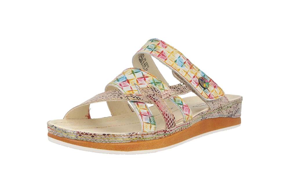 Laura Vita Pantoletten in Übergrößen Mehrfarbig BRUEL 05 Orange große Damenschuhe Bestseller