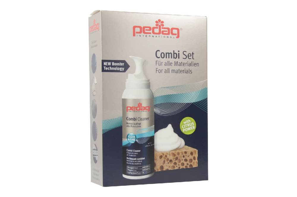 pedag - PFLEGE SCHAUM Combi Set mit Schwamm - Lederpflege 125 ml Nur für heute