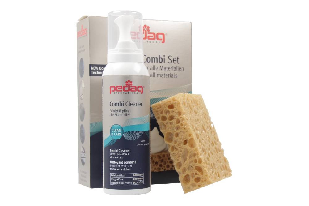 pedag - PFLEGE SCHAUM Combi Set mit Schwamm - Lederpflege 125 ml Nur für heute