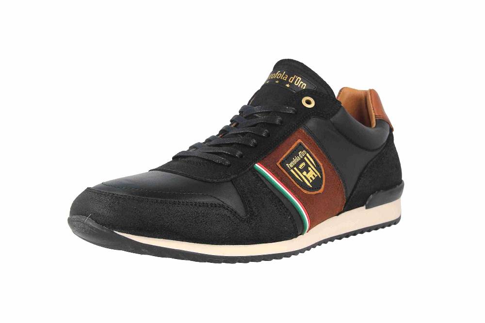 Pantofola d'Oro UMITO UOMO LOW XL Sneaker in Übergrößen Schwarz 10203038.25Y/10203075.25Y große Herrenschuhe Outlet