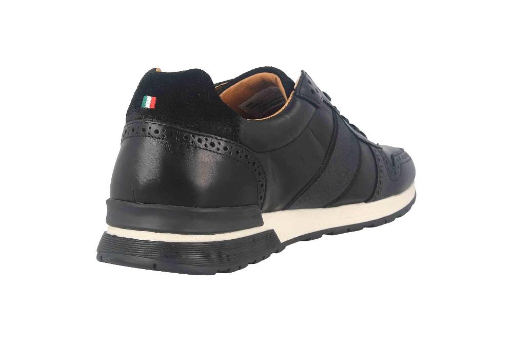 Pantofola d'Oro SANGANO UOMO LOW XL Sneaker in Übergrößen Schwarz 10203019.25Y/10203070.25Y große Herrenschuhe Auslauf