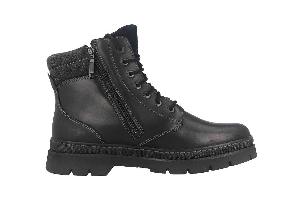 Fretz Men Zoran Boots in Übergrößen Schwarz 2410.8438-51 große Herrenschuhe Saisonschlussverkauf