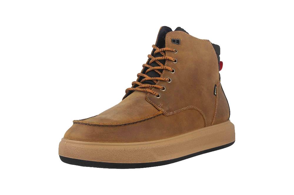 Fretz Men Sem Boots in Übergrößen Braun 4412.2418-20 große Herrenschuhe Weihnachtsangebot