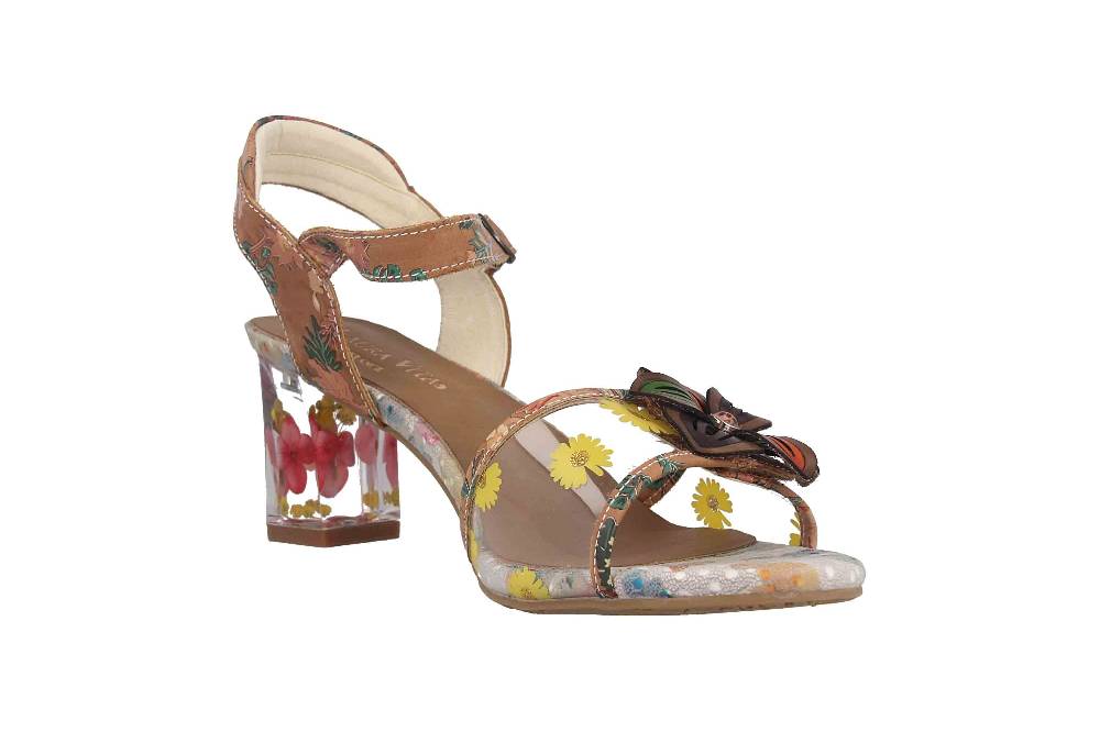 Laura Vita Sandaletten in Übergrößen Mehrfarbig LUCIAO 08 Beige große Damenschuhe Sonderangebote