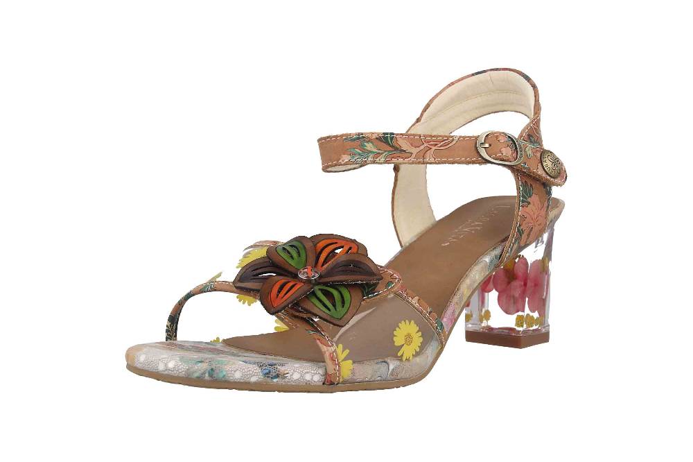 Laura Vita Sandaletten in Übergrößen Mehrfarbig LUCIAO 08 Beige große Damenschuhe Sonderangebote