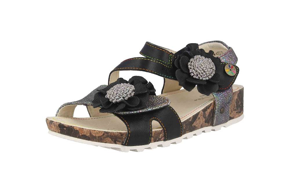 Laura Vita Sandalen in Übergrößen Mehrfarbig BRCYANO 68 Noir große Damenschuhe Wochenangebot