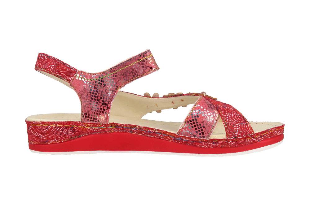 Laura Vita Sandalen in Übergrößen Mehrfarbig BRCUELO 81 Cerise große Damenschuhe Letzte 2 Tage