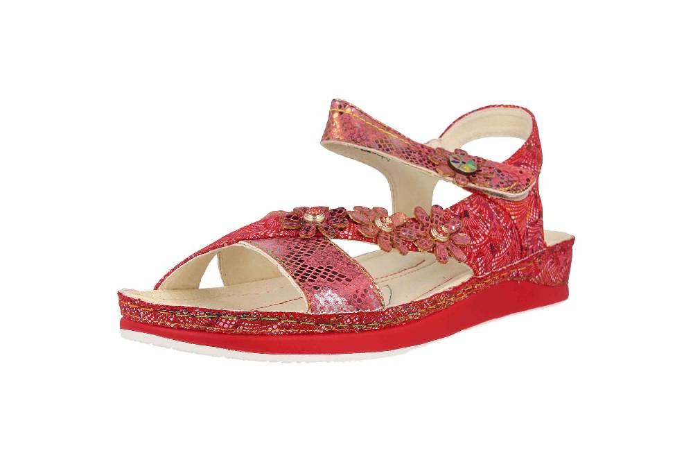 Laura Vita Sandalen in Übergrößen Mehrfarbig BRCUELO 81 Cerise große Damenschuhe Letzte 2 Tage