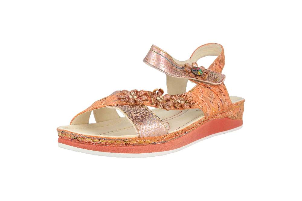 Laura Vita Sandalen in Übergrößen Mehrfarbig BRCUELO 81 Orange große Damenschuhe Letzter Tag