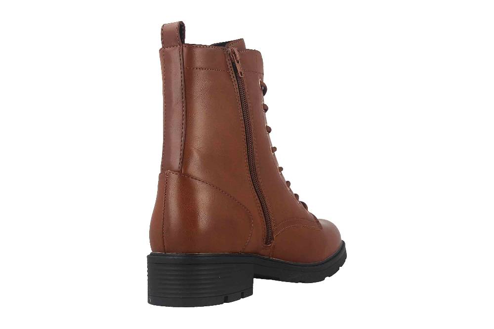 Fitters Footwear Angela Stiefeletten in Übergrößen Braun 2AA0380202 Cognac große Damenschuhe Schlussverkauf