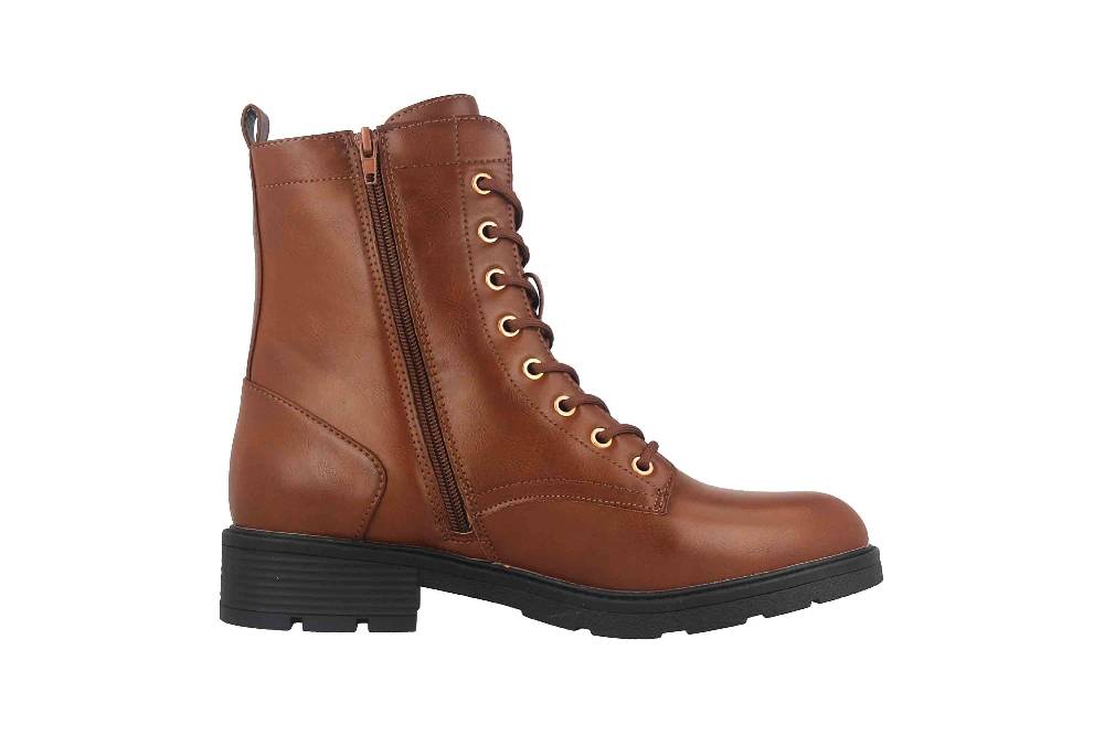 Fitters Footwear Angela Stiefeletten in Übergrößen Braun 2AA0380202 Cognac große Damenschuhe Schlussverkauf