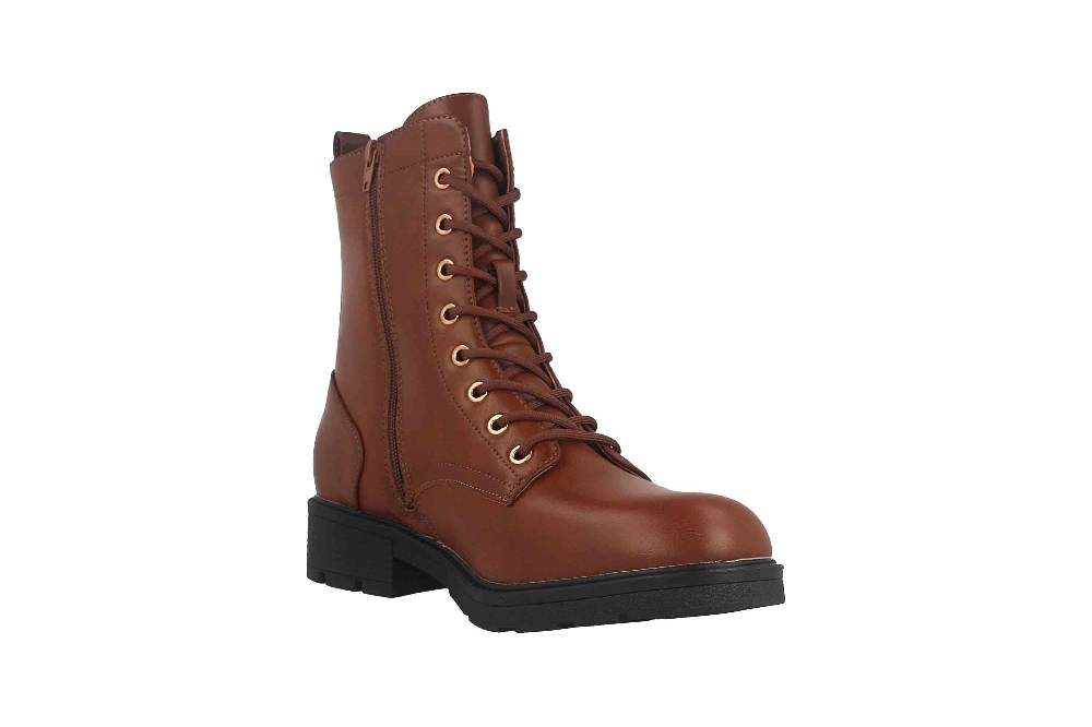 Fitters Footwear Angela Stiefeletten in Übergrößen Braun 2AA0380202 Cognac große Damenschuhe Schlussverkauf