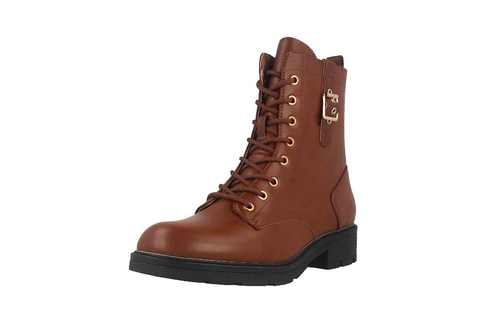 Fitters Footwear Angela Stiefeletten in Übergrößen Braun 2AA0380202 Cognac große Damenschuhe Schlussverkauf