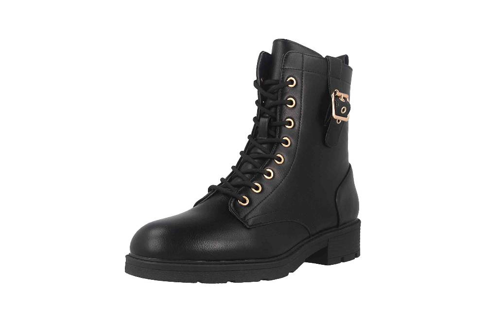 Fitters Footwear Angela Stiefeletten in Übergrößen Schwarz 2AA0380202 Black große Damenschuhe Günstiger Verkauf