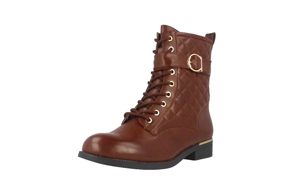 Fitters Footwear Kata Stiefeletten in Übergrößen Braun 2AA0210203 Cognac große Damenschuhe Kostenloser Versand