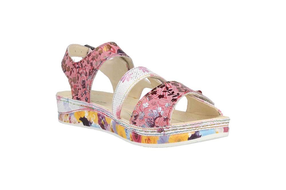 Laura Vita Sandalen in Übergrößen Mehrfarbig BRCUELO 06 Cerise große Damenschuhe Rabatt