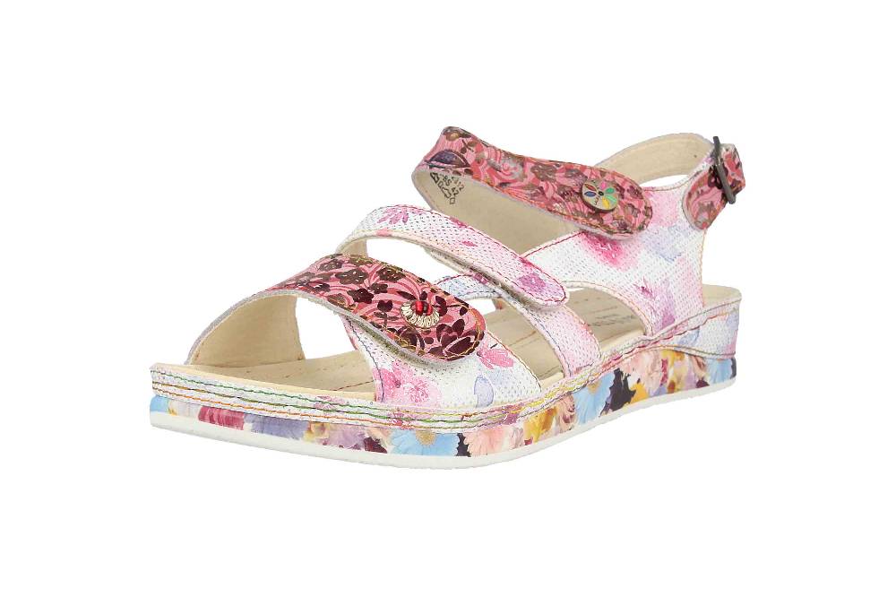 Laura Vita Sandalen in Übergrößen Mehrfarbig BRCUELO 06 Cerise große Damenschuhe Rabatt
