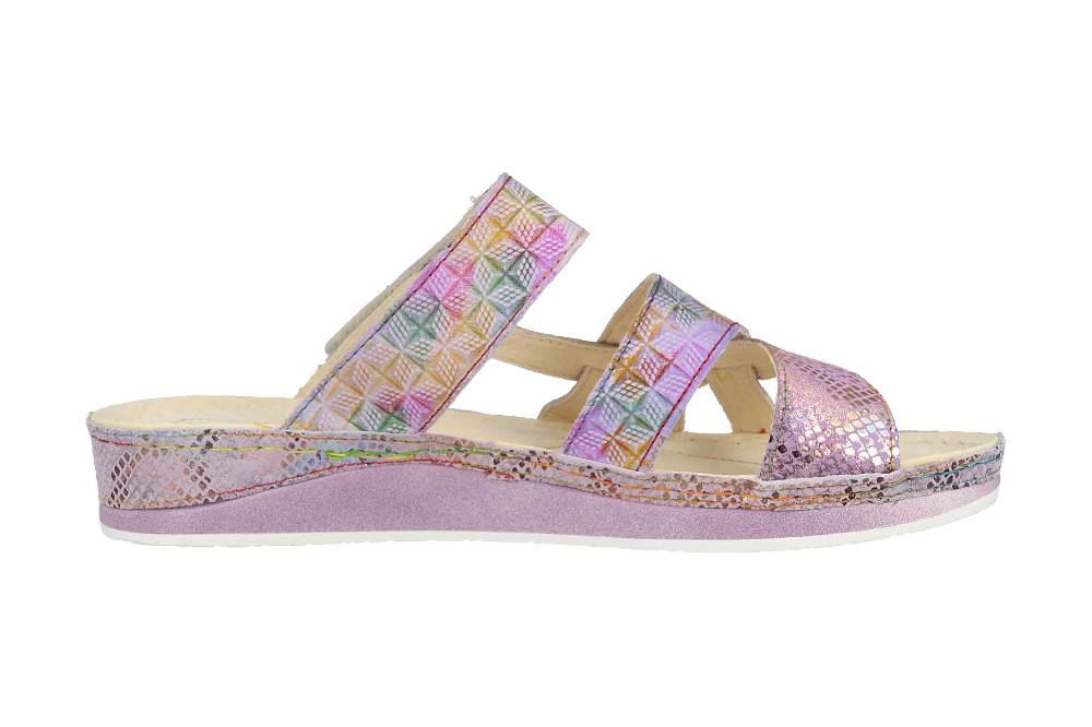 Laura Vita Pantoletten in Übergrößen Mehrfarbig BRUEL 05 Lilas große Damenschuhe Großer Ausverkauf