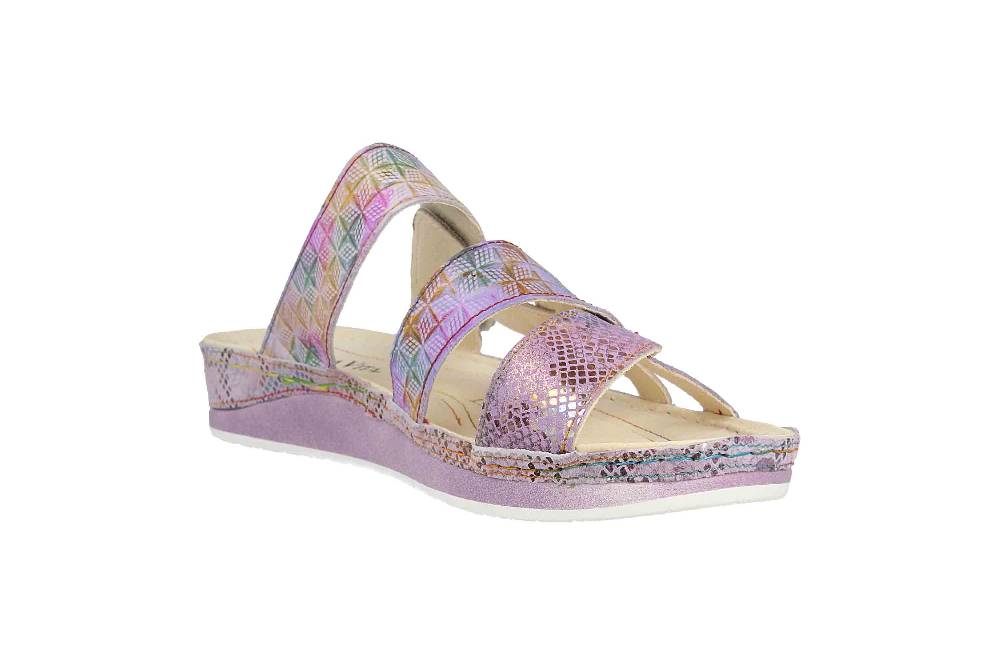Laura Vita Pantoletten in Übergrößen Mehrfarbig BRUEL 05 Lilas große Damenschuhe Großer Ausverkauf