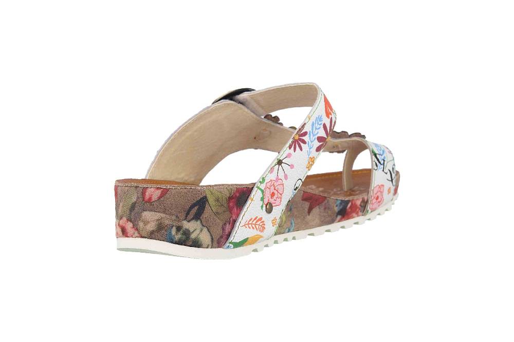 Laura Vita Pantoletten in Übergrößen Mehrfarbig BRCYANO 88 Blanc große Damenschuhe Online Shopping