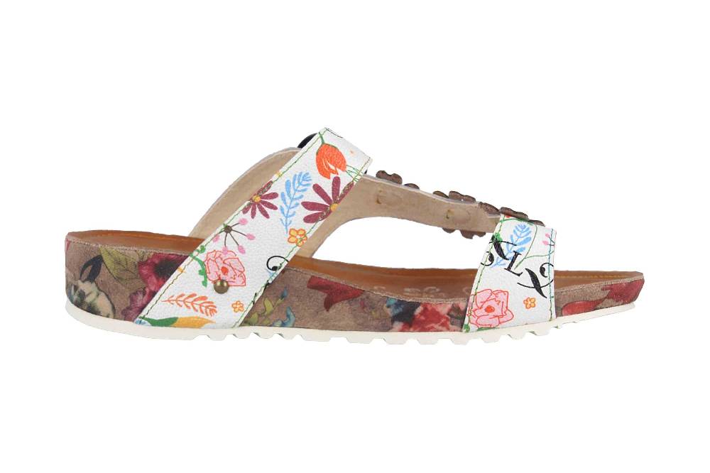 Laura Vita Pantoletten in Übergrößen Mehrfarbig BRCYANO 88 Blanc große Damenschuhe Online Shopping