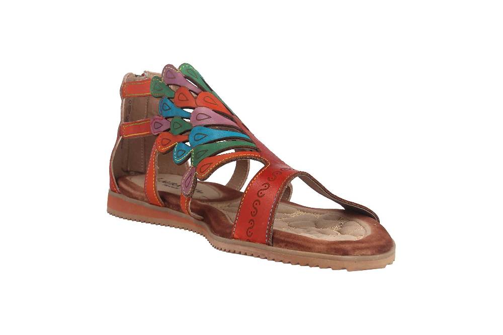 Laura Vita Sandalen in Übergrößen Mehrfarbig VACA Orange große Damenschuhe Preisnachlass