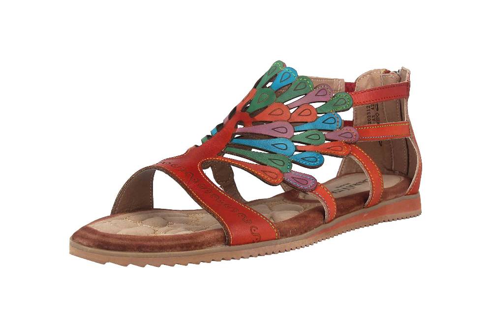 Laura Vita Sandalen in Übergrößen Mehrfarbig VACA Orange große Damenschuhe Preisnachlass