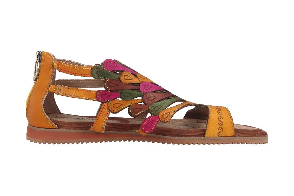 Laura Vita Sandalen in Übergrößen Mehrfarbig VACA Jaune große Damenschuhe Black Friday