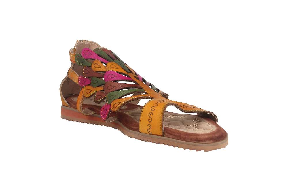 Laura Vita Sandalen in Übergrößen Mehrfarbig VACA Jaune große Damenschuhe Black Friday