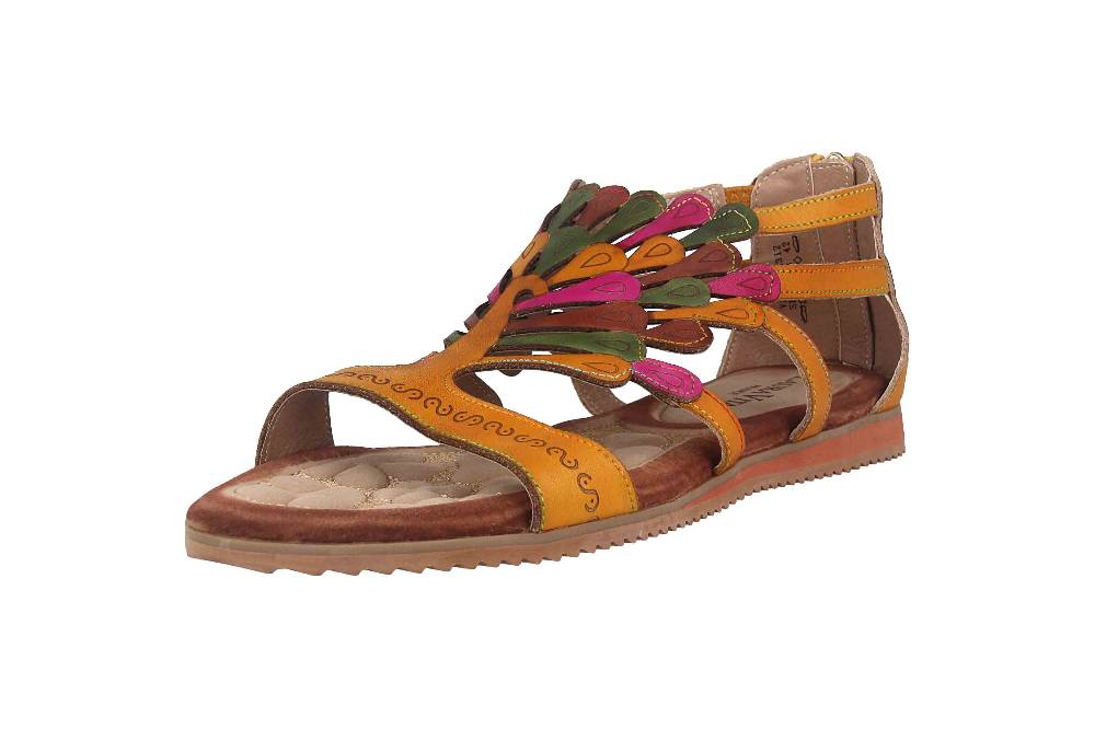 Laura Vita Sandalen in Übergrößen Mehrfarbig VACA Jaune große Damenschuhe Black Friday