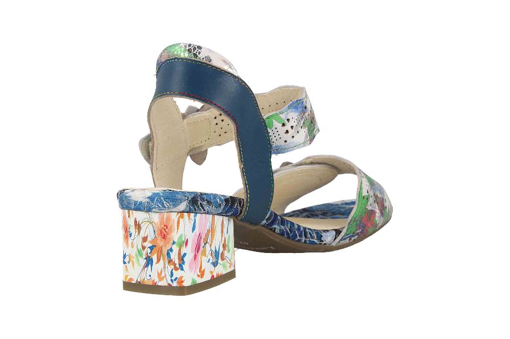 Laura Vita Sandaletten in Übergrößen Mehrfarbig HUCBIO 05 Bleu große Damenschuhe Osterangebot