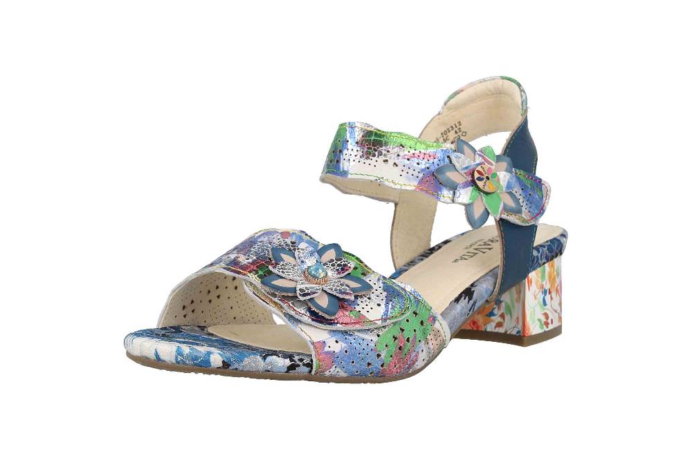 Laura Vita Sandaletten in Übergrößen Mehrfarbig HUCBIO 05 Bleu große Damenschuhe Osterangebot