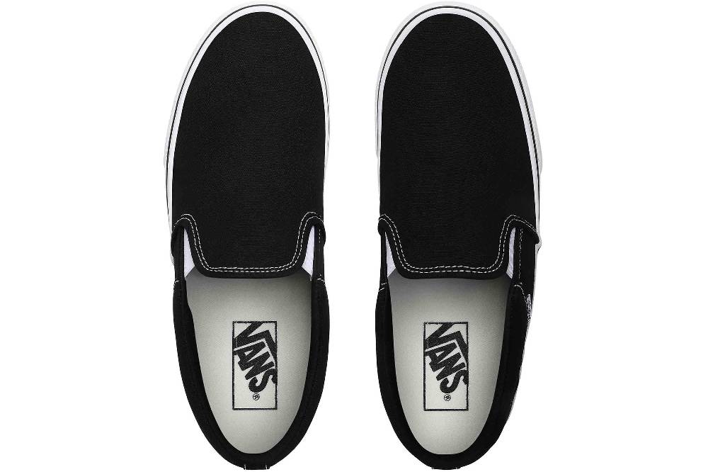 VANS MN Asher (Canvas)Blk/Wht Sneaker in Übergrößen Schwarz VN000SEQ1871 große Herrenschuhe Kauf eins, bekomm eins gratis