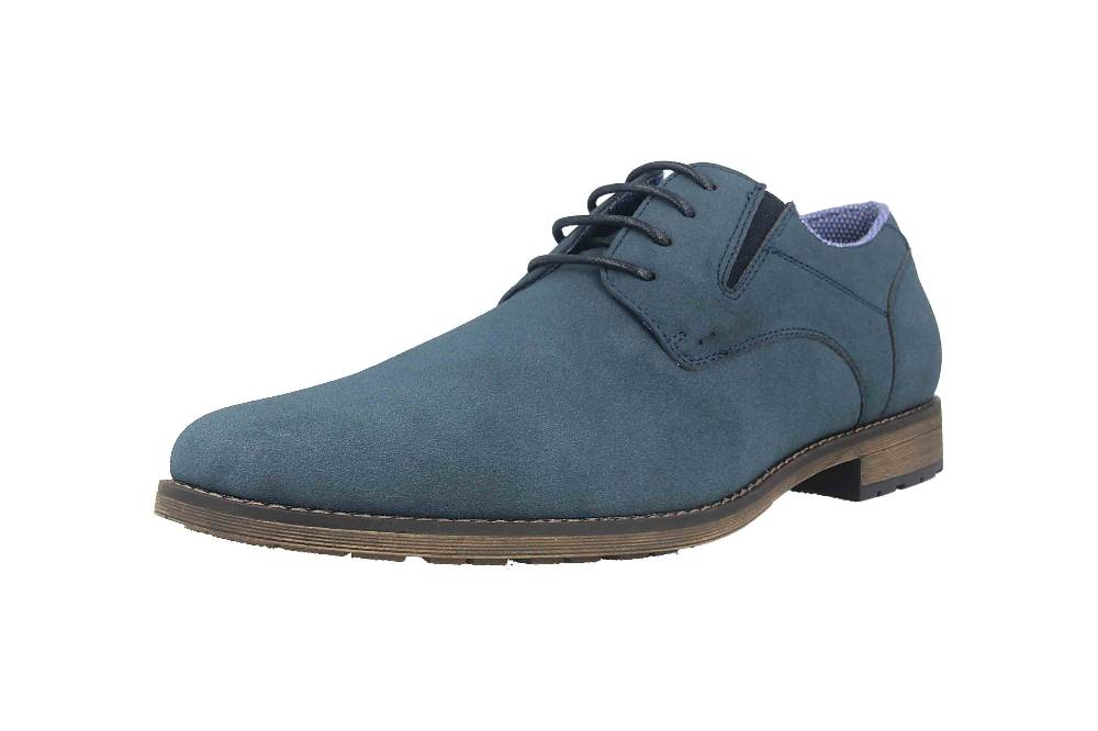 Mavins Halbschuhe in Übergrößen Blau 3HH0180302 4100 Navy PU Nubuck große Herrenschuhe Flash Sale