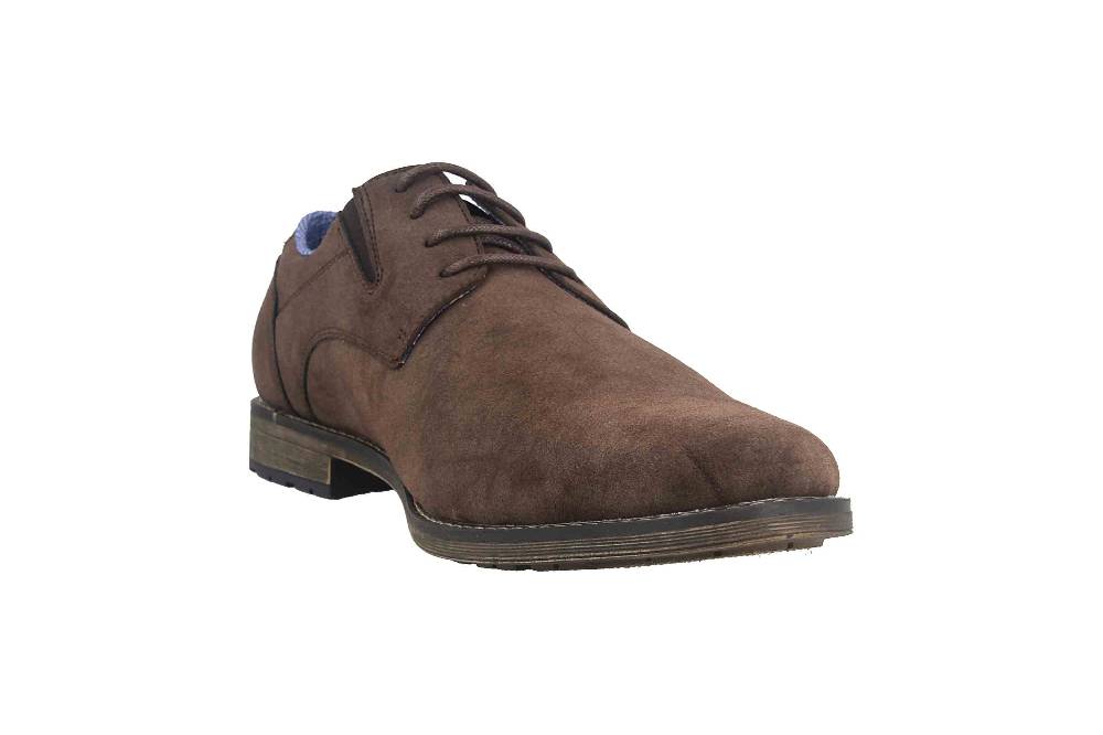 Mavins Halbschuhe in Übergrößen Braun 3HH0180302 3500 D.Brown PU Nubuck große Herrenschuhe Online Shopping