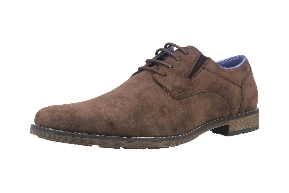 Mavins Halbschuhe in Übergrößen Braun 3HH0180302 3500 D.Brown PU Nubuck große Herrenschuhe Online Shopping