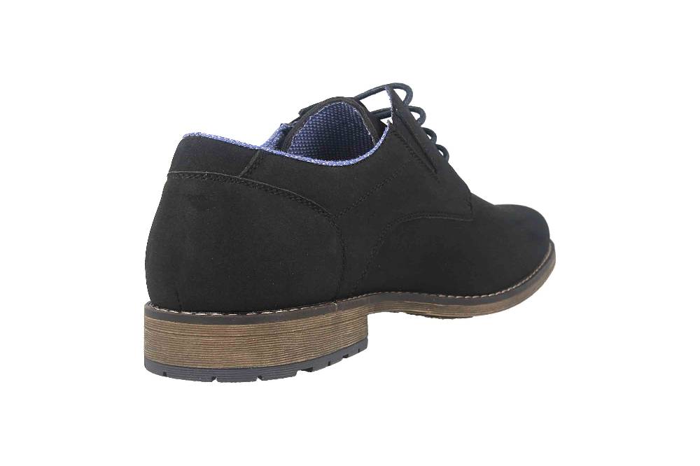 Mavins Halbschuhe in Übergrößen Schwarz 3HH0180302 2100 Black PU Nubuck große Herrenschuhe Exklusivangebot