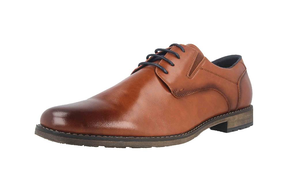 Mavins Halbschuhe in Übergrößen Braun 3HH0180301 3300 Cognac PU große Herrenschuhe Preisnachlass