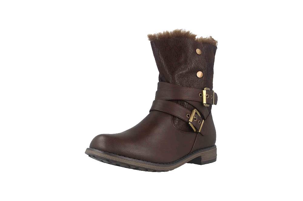 Fitters Footwear Kata Stiefeletten in Übergrößen Braun 2AA0210203 Cognac große Damenschuhe 50% Rabatt mit kostenlosem Versand