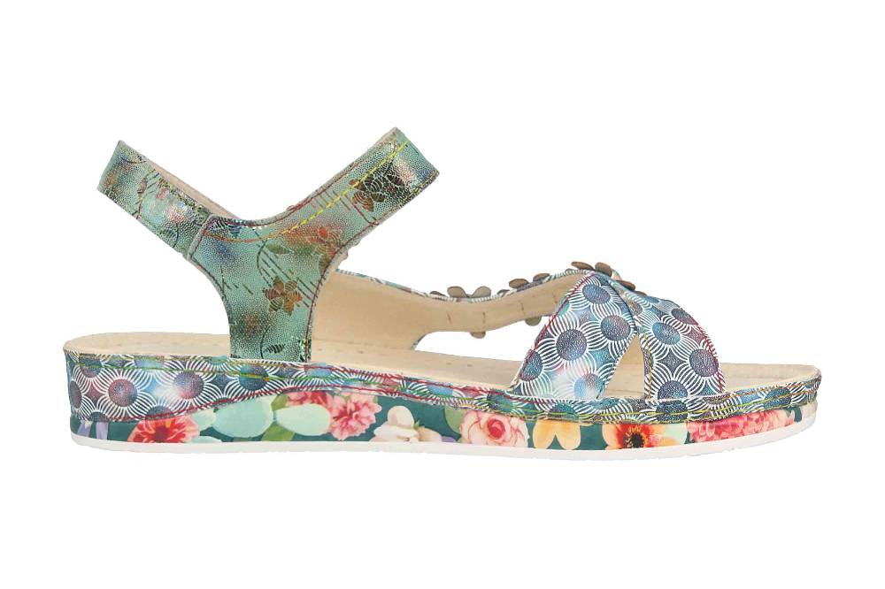 Laura Vita Sandalen in Übergrößen Mehrfarbig BRCUELO 81 Kaki große Damenschuhe im Angebot